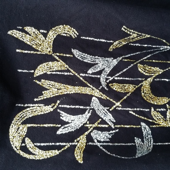 z SEXY DISCO 80s VINTAGE SPARKLEE PARTY HOLIDAY SWEATSHIRT L XL 2X - Picture 4 of 8